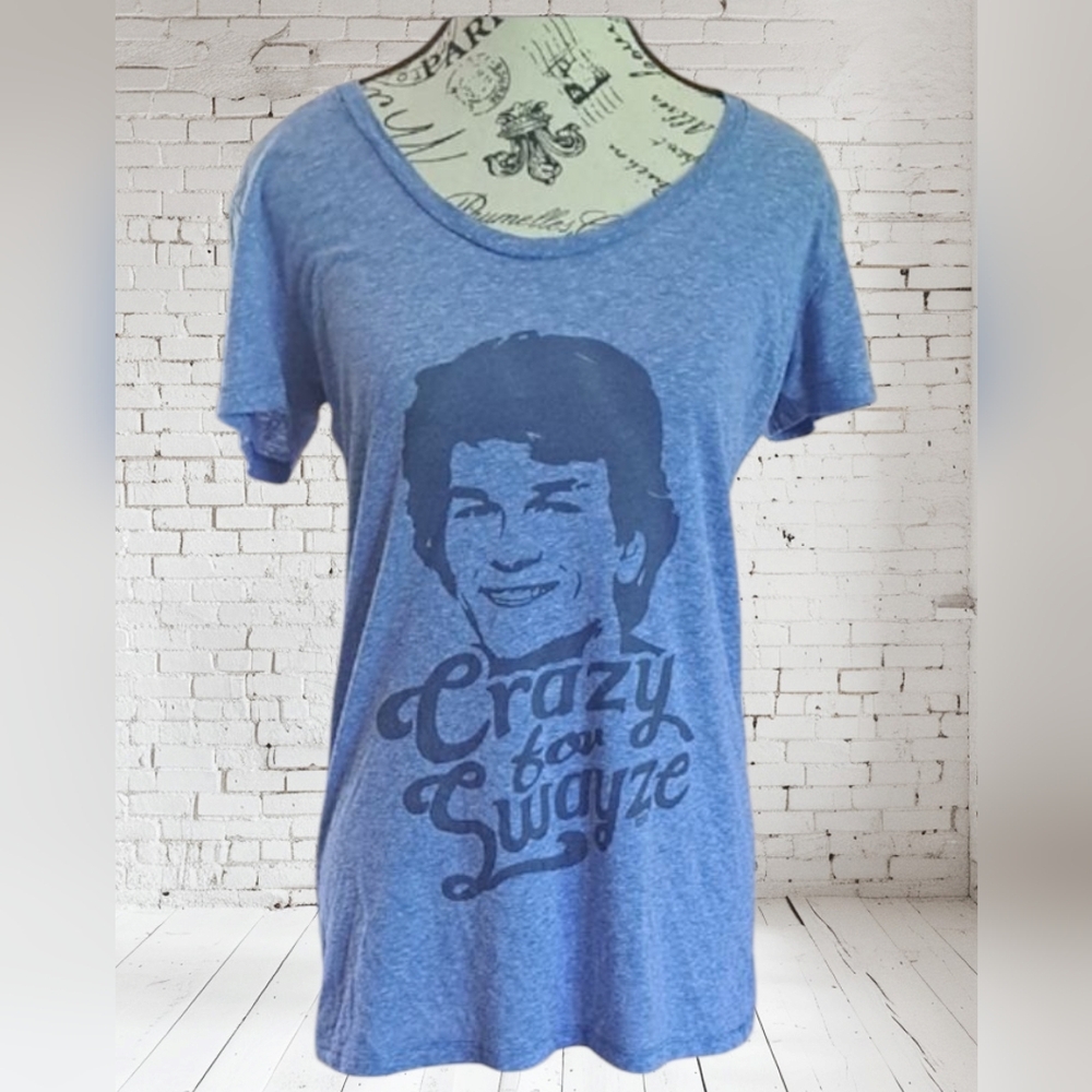 Blue Graphic Crazy For Swayze Tee